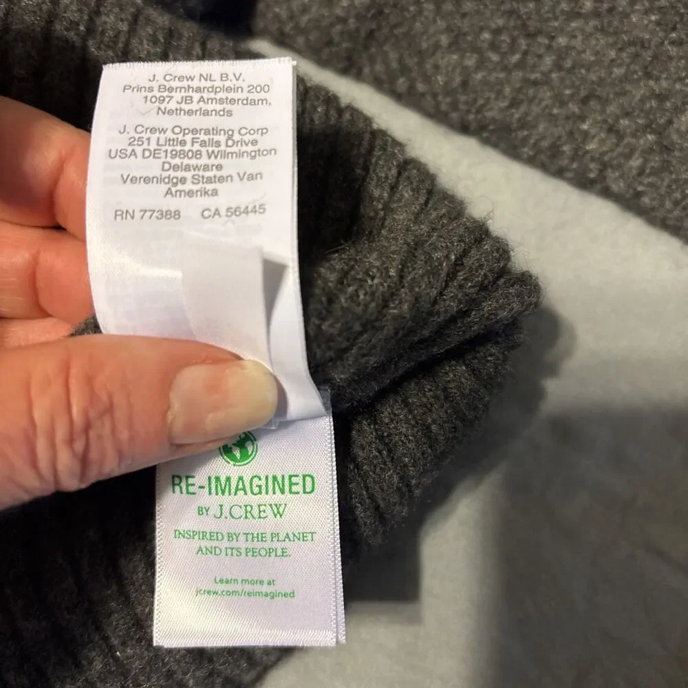 J Crew Men’s Medium Alpaca/wool Blend Cable Knot 1/4 Zip Sweater